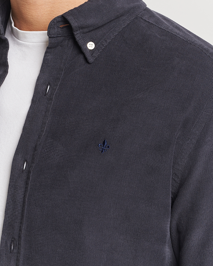 Herr | Skjortor | Morris | Douglas Corduroy Shirt Navy