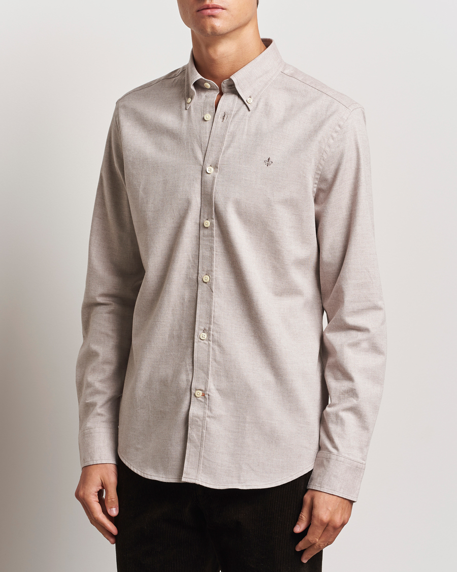Herr | Skjortor | Morris | Watts Flannel Shirt Khaki