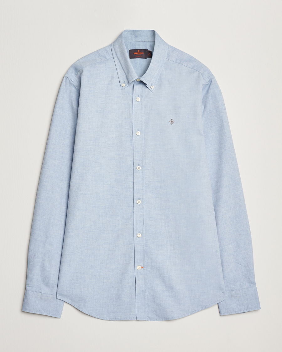 Herr | Skjortor | Morris | Watts Flannel Shirt Light Blue