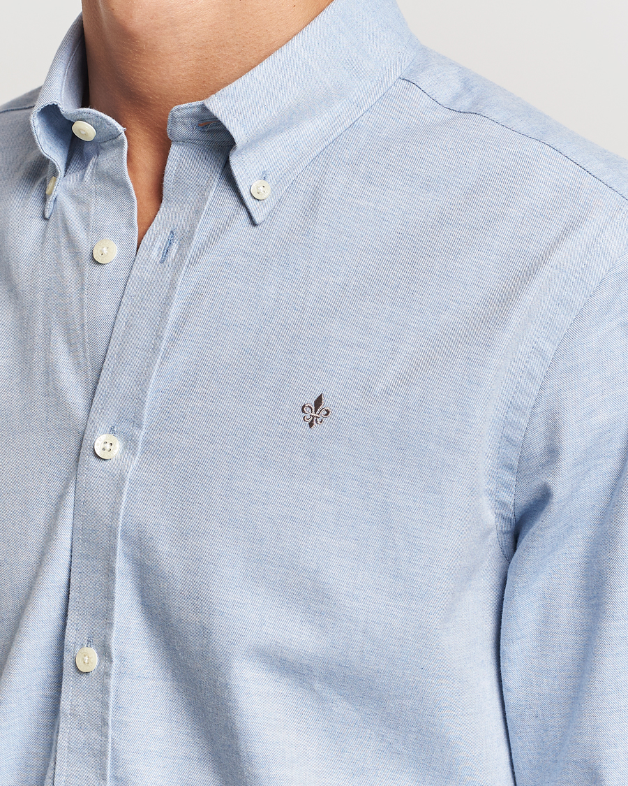 Herr | Skjortor | Morris | Watts Flannel Shirt Light Blue