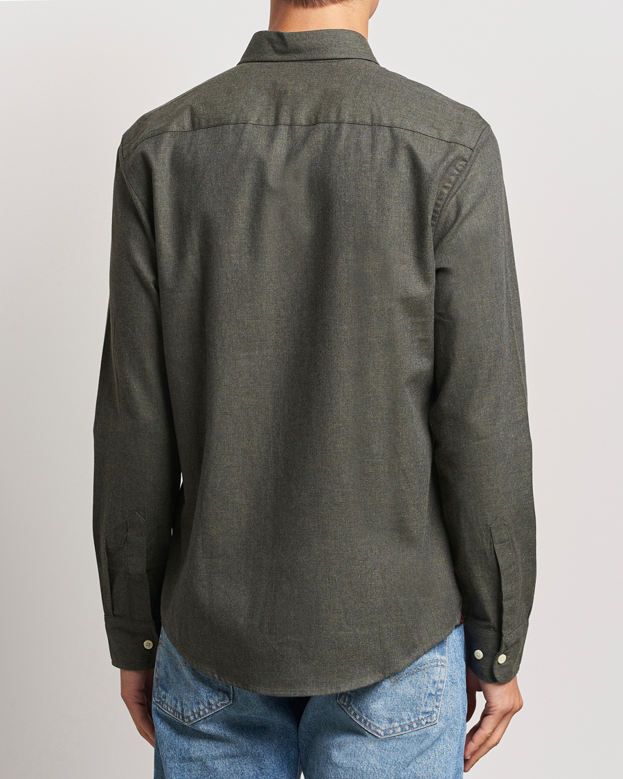 Herr | Skjortor | Morris | Watts Flannel Shirt Olive
