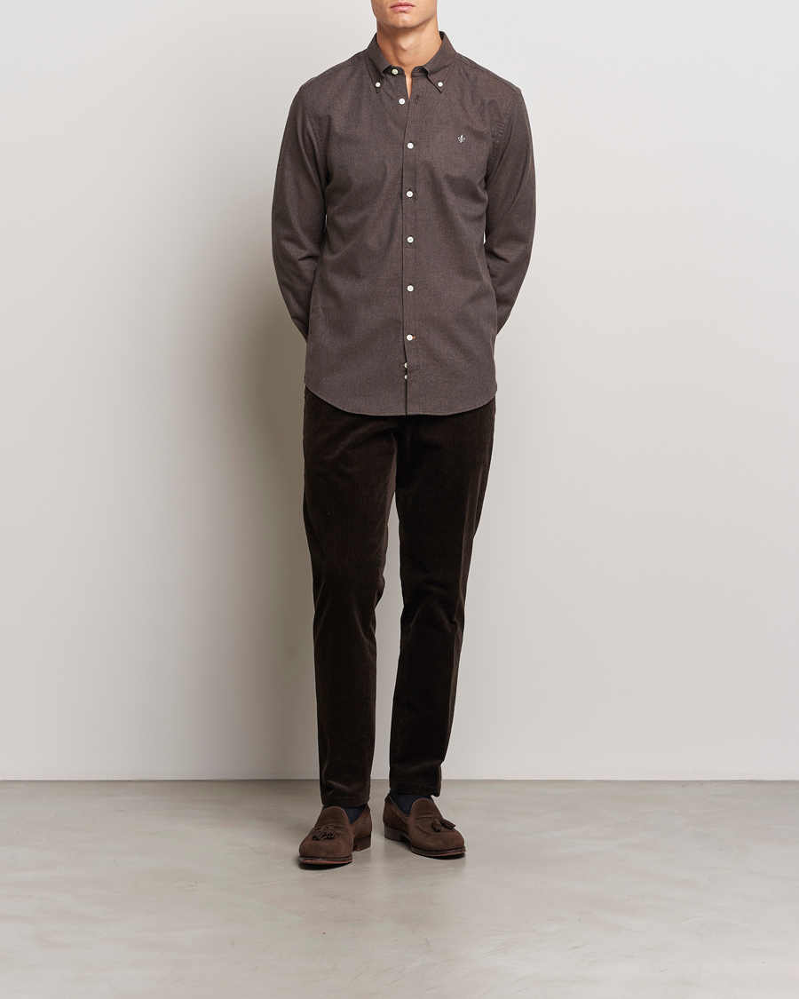Herr | Skjortor | Morris | Watts Flannel Shirt Brown