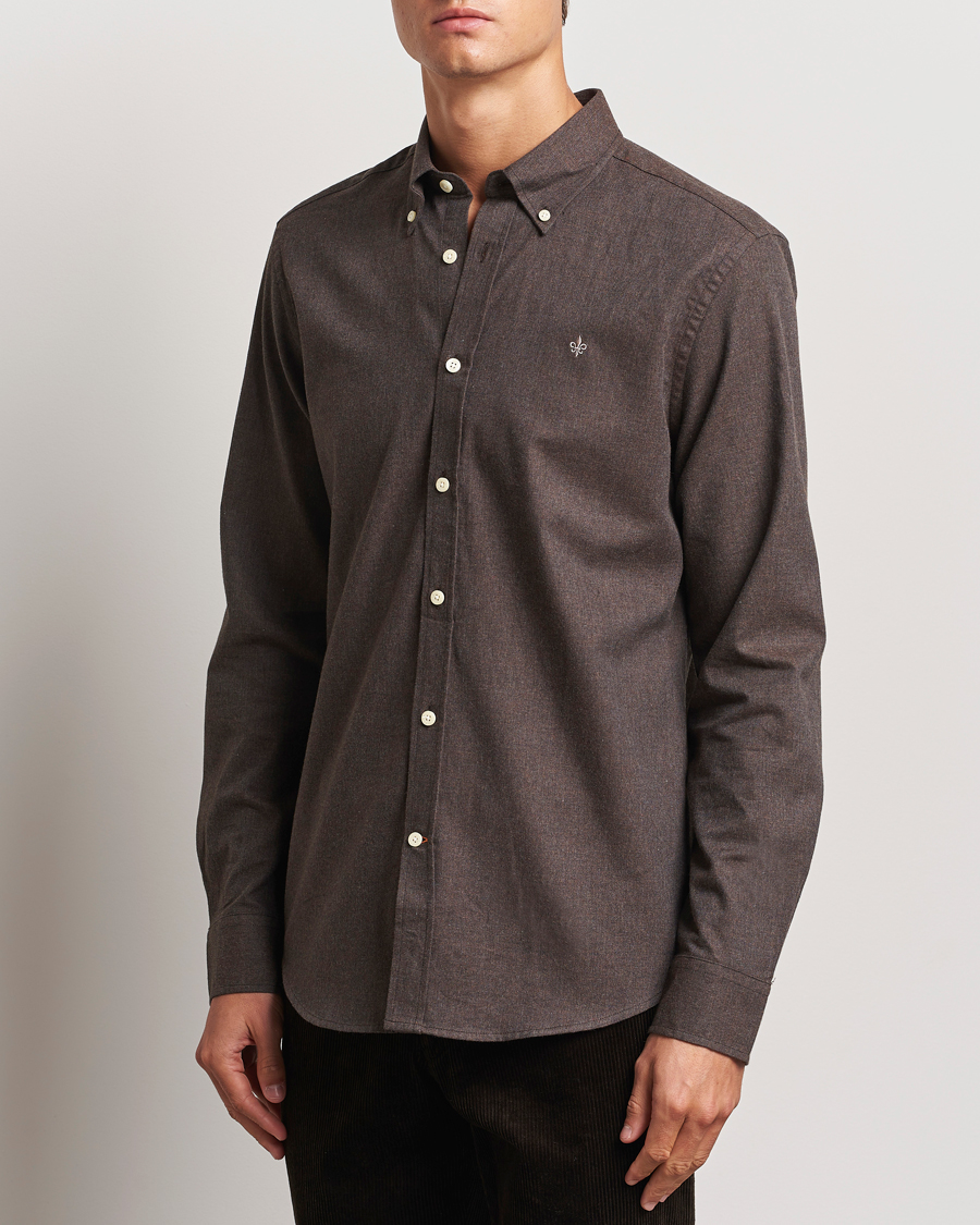 Herr | Skjortor | Morris | Watts Flannel Shirt Brown