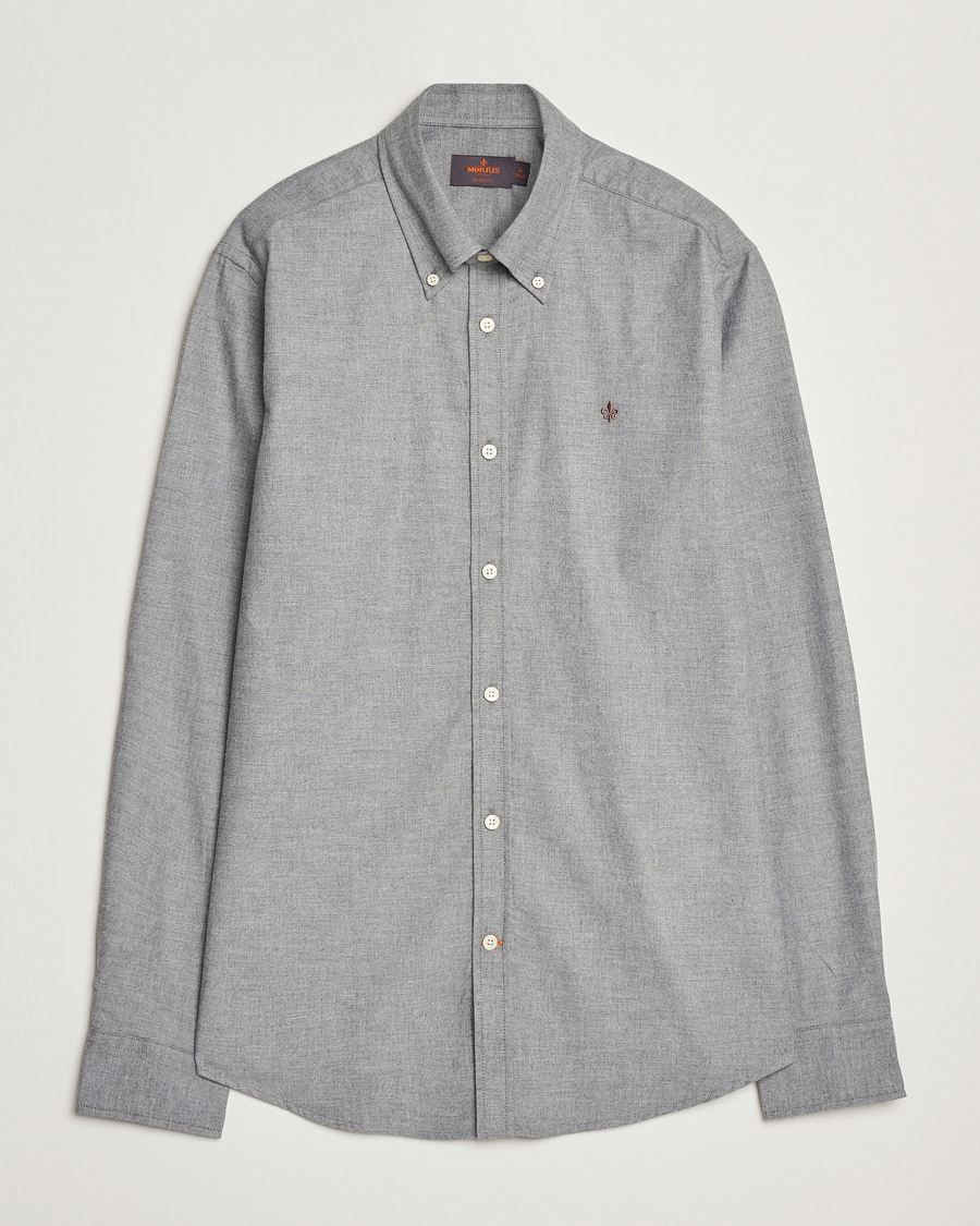 Herr | Skjortor | Morris | Watts Flannel Shirt Grey