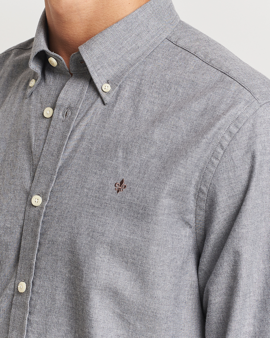Herr | Skjortor | Morris | Watts Flannel Shirt Grey