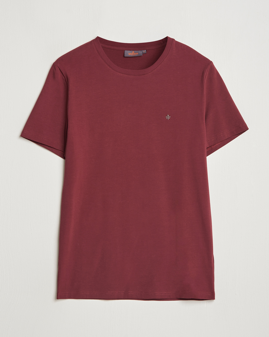 Herr | T-Shirts | Morris | James Crew Neck Tee Wine Red