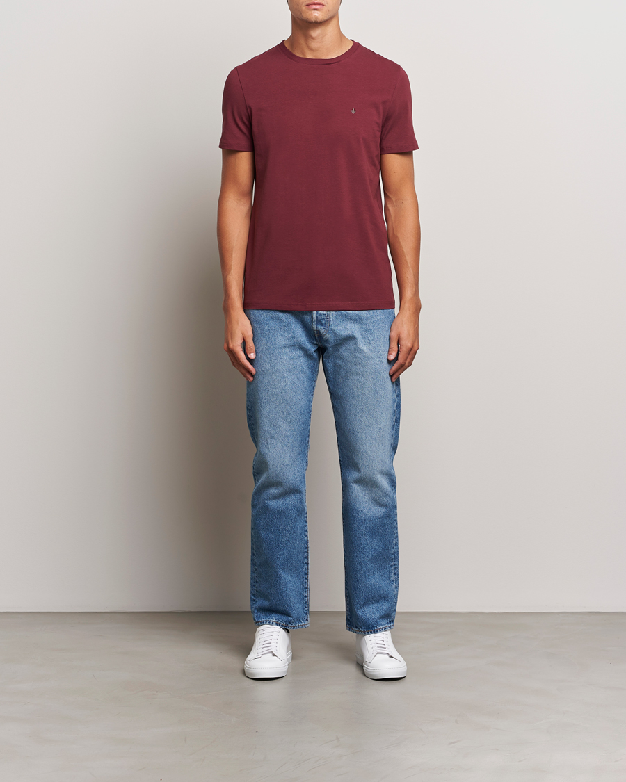 Herr | T-Shirts | Morris | James Crew Neck Tee Wine Red