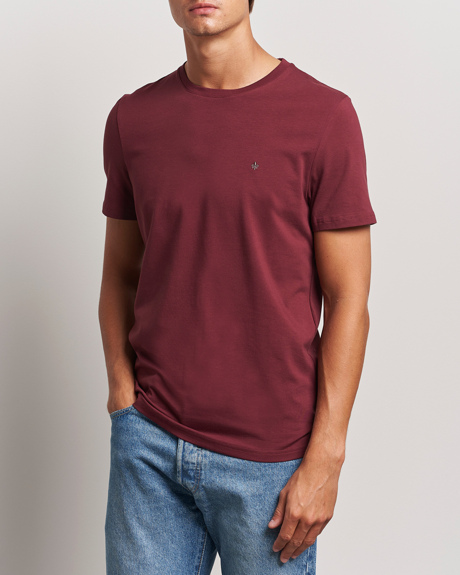 Herr | T-Shirts | Morris | James Crew Neck Tee Wine Red