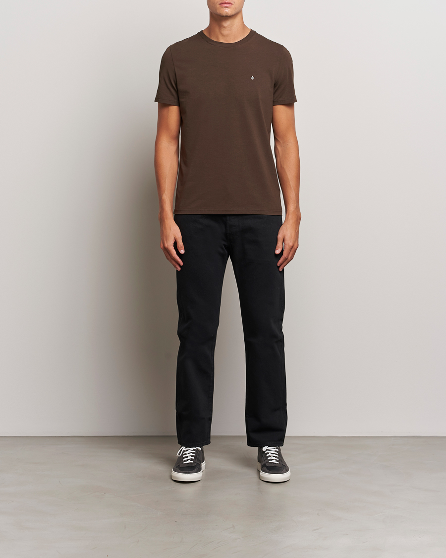 Herr | T-Shirts | Morris | James Crew Neck Tee Brown