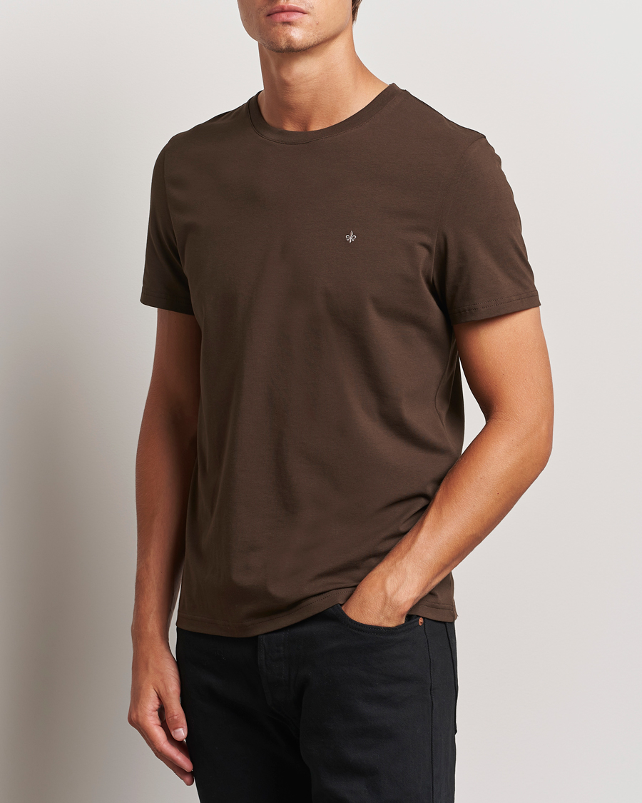Herr | T-Shirts | Morris | James Crew Neck Tee Brown