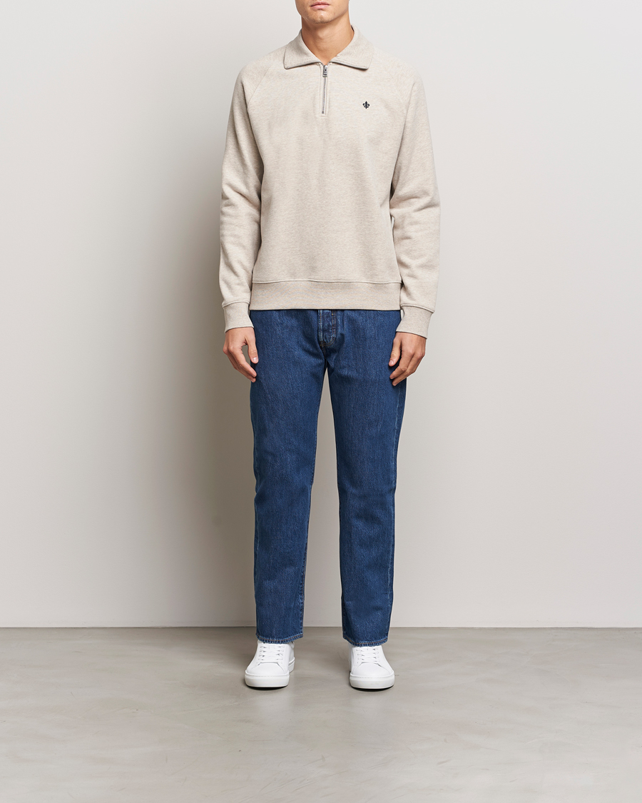 Herr | Tröjor | Morris | Maryon Half Zip Sweatshirt Khaki