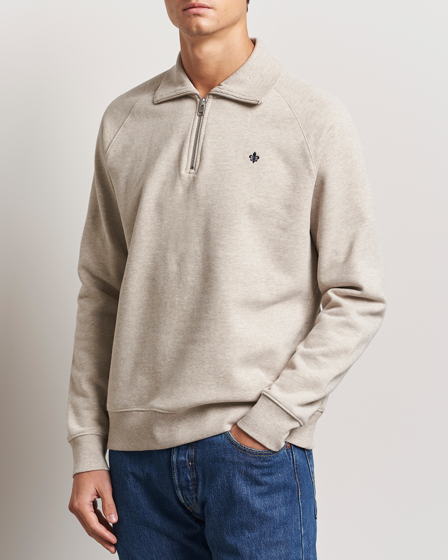 Herr | Tröjor | Morris | Maryon Half Zip Sweatshirt Khaki