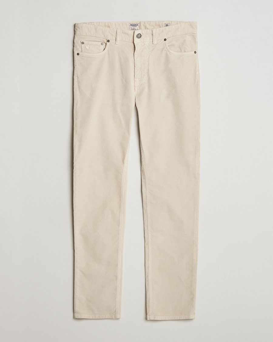 Herr | Byxor | Morris | James Corduroy 5-Pocket Pant Off White