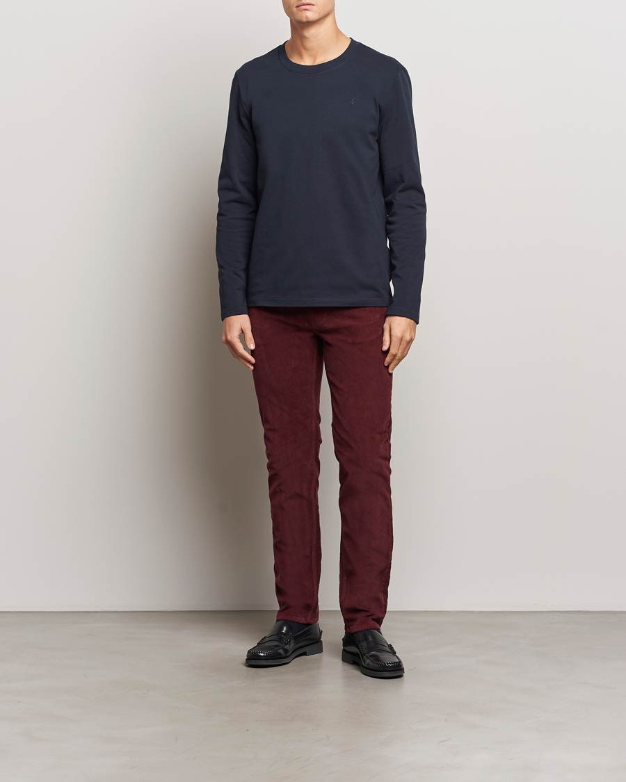 Herr | Byxor | Morris | James Corduroy 5-Pocket Pant Wine Red