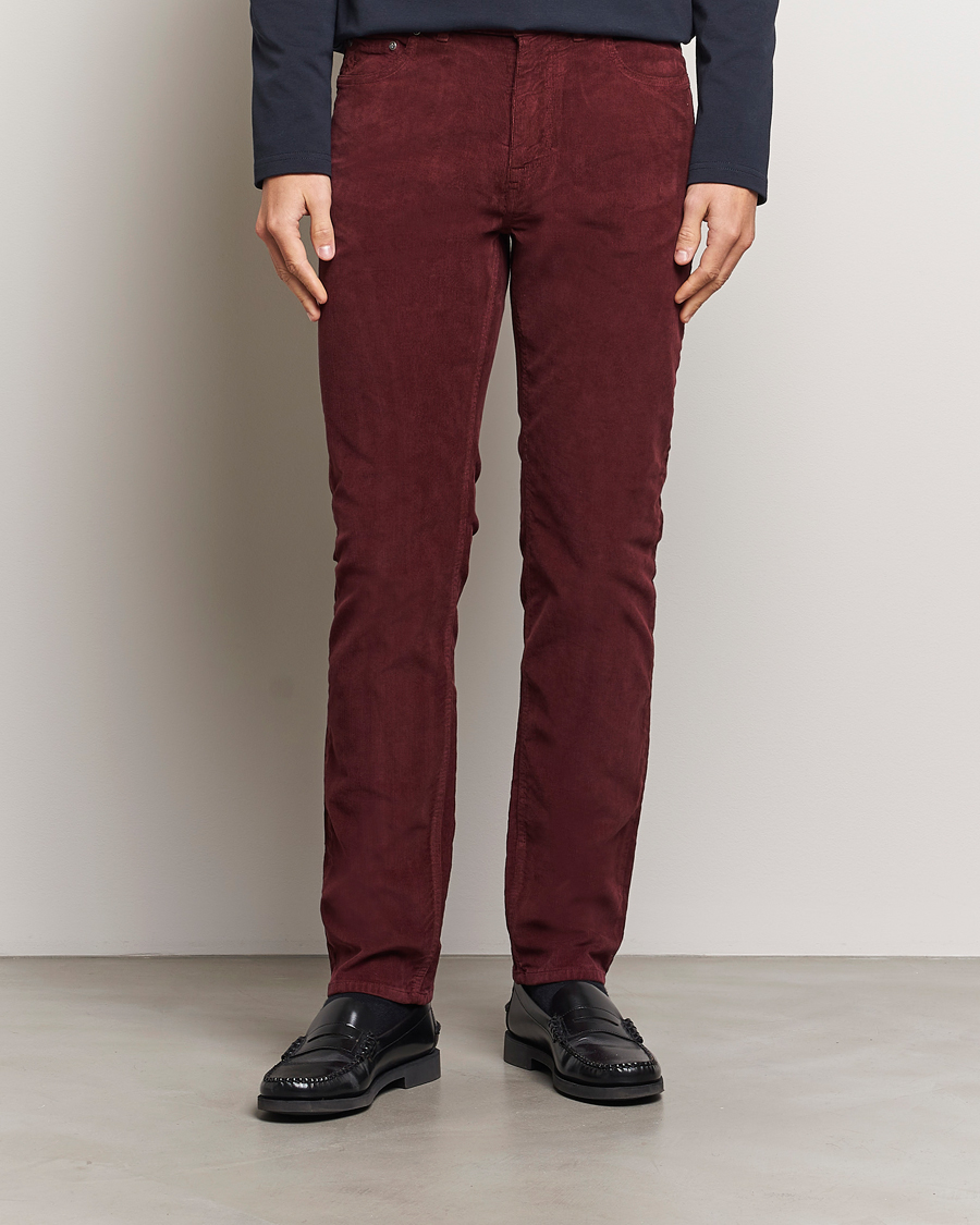 Herr | Byxor | Morris | James Corduroy 5-Pocket Pant Wine Red