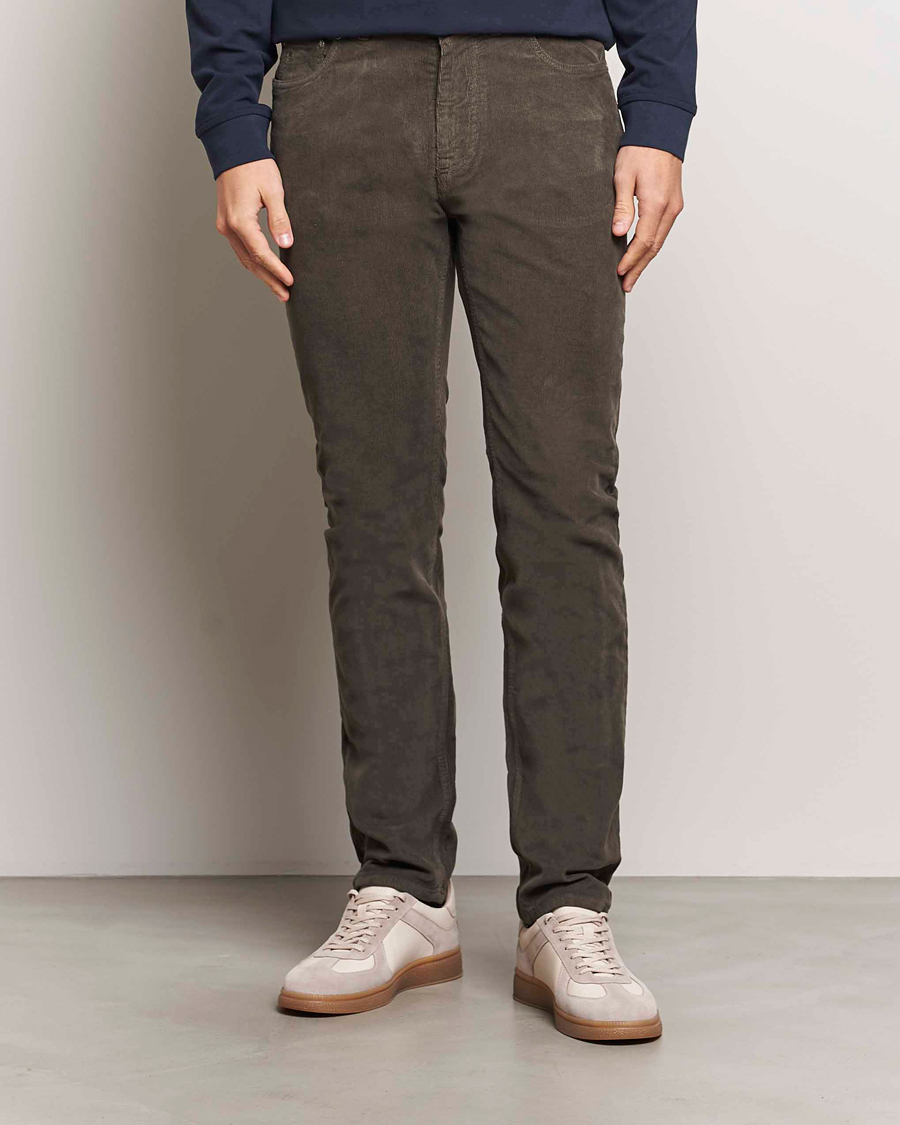 Herr | Byxor | Morris | James Corduroy 5-Pocket Pant Olive