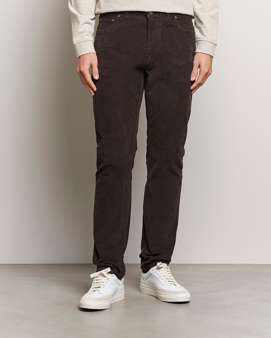 Herr | Byxor | Morris | James Corduroy 5-Pocket Pant Brown