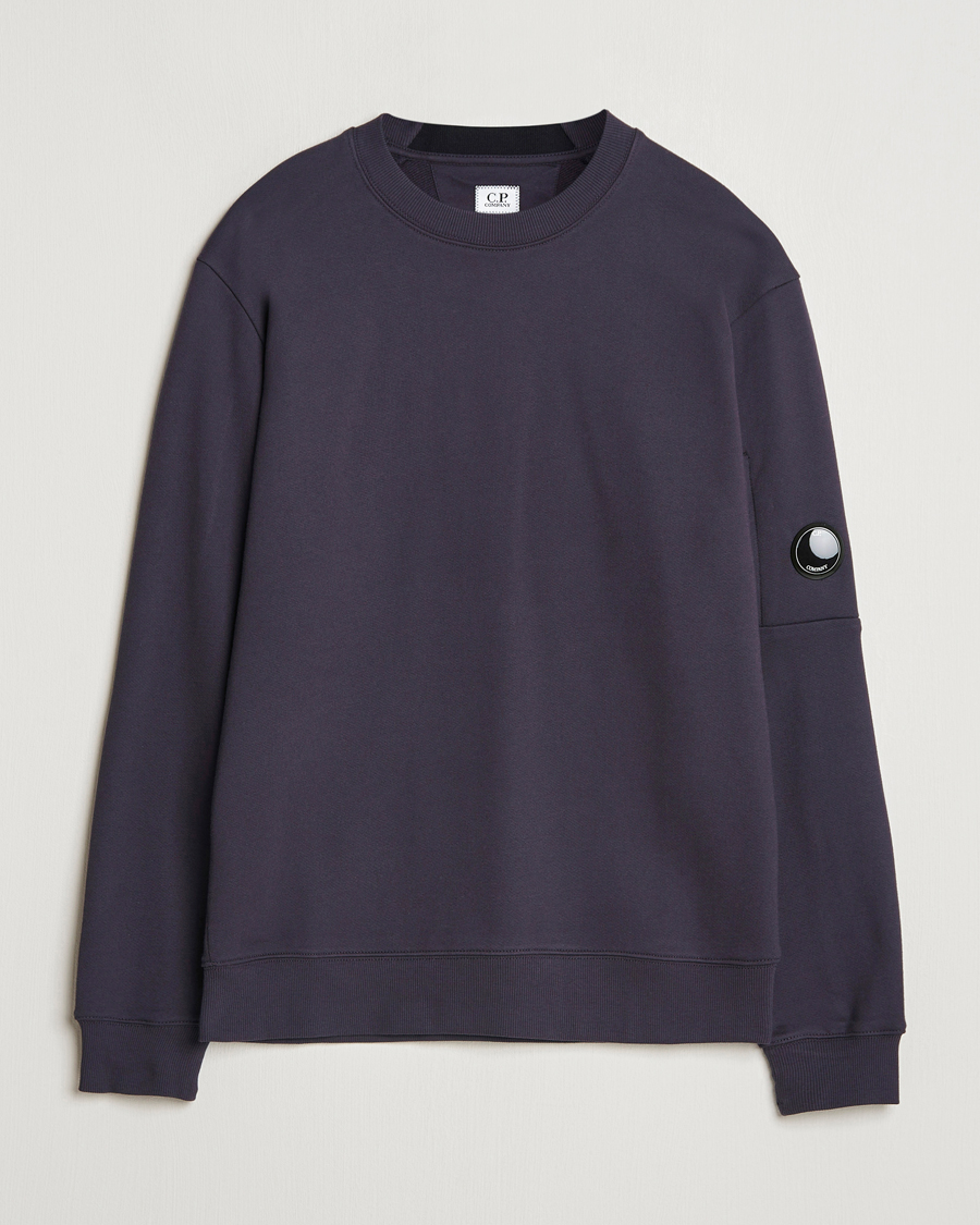 Herr | Tröjor | C.P. Company | Diagonal Raised Fleece Lens Sweatshirt Washed Navy