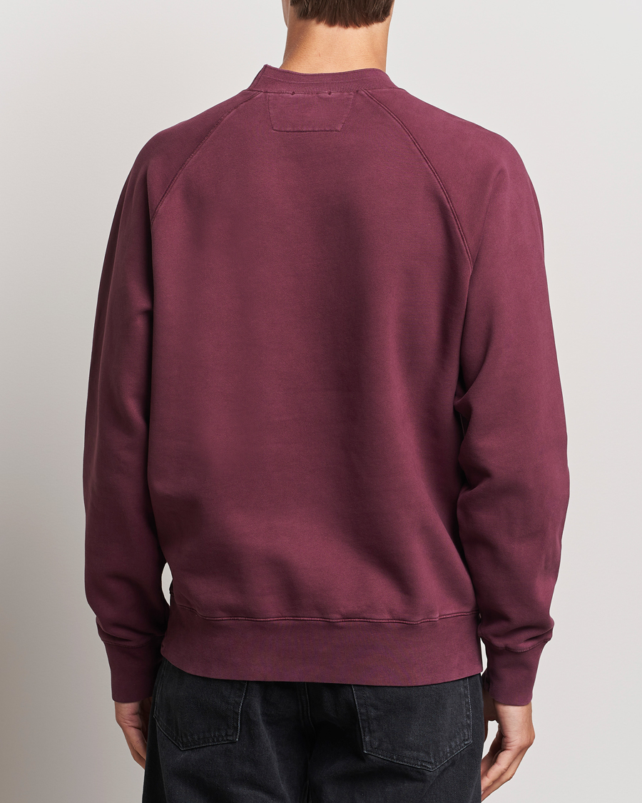Herr | Tröjor | C.P. Company | Brushed Emerized Fleece Sweatshirt Burgundy
