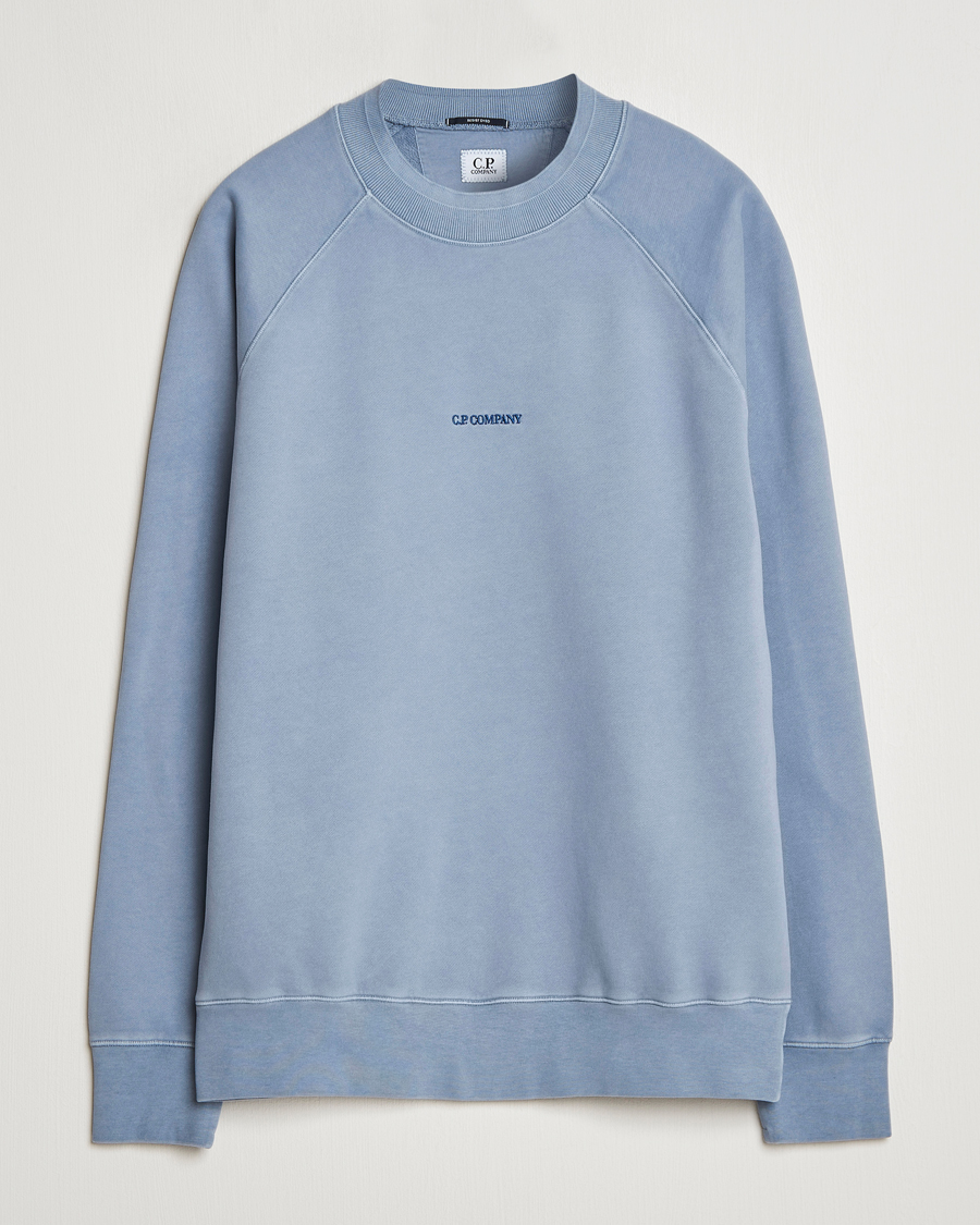 Herr | Tröjor | C.P. Company | Brushed Emerized Fleece Sweatshirt Light Blue