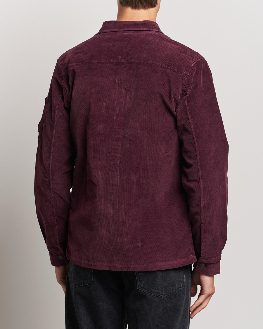 Herr | Skjortor | C.P. Company | Corduroy Lens Overshirt Burgundy