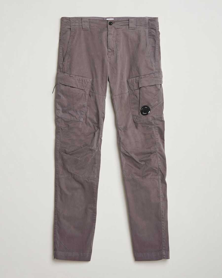Herr | Byxor | C.P. Company | Stretch Satin Lens Cargo Pants Dark Grey