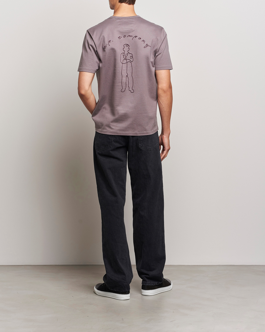 Herr | T-Shirts | C.P. Company | Mercerized Jersey Twisted T-Shirt Washed Purple