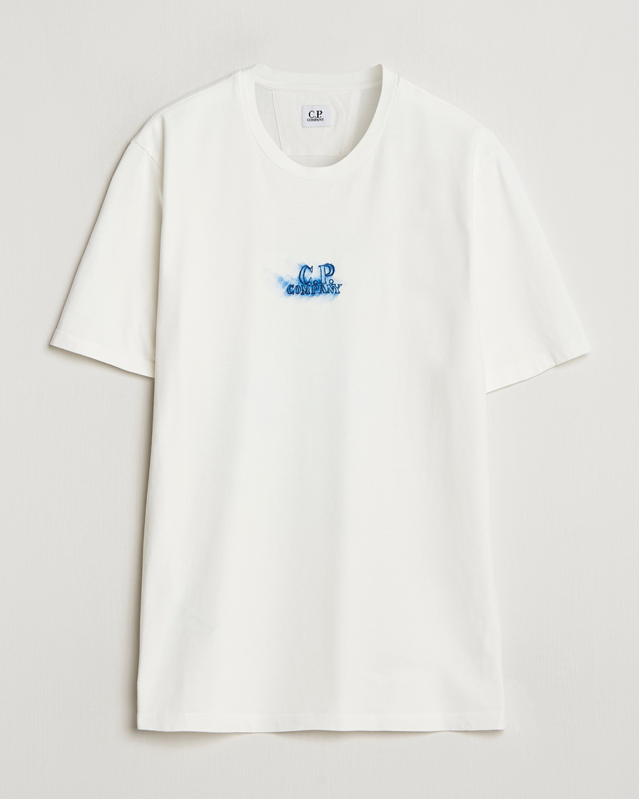 Herr | T-Shirts | C.P. Company | Hand Printed Jersey T-Shirt White