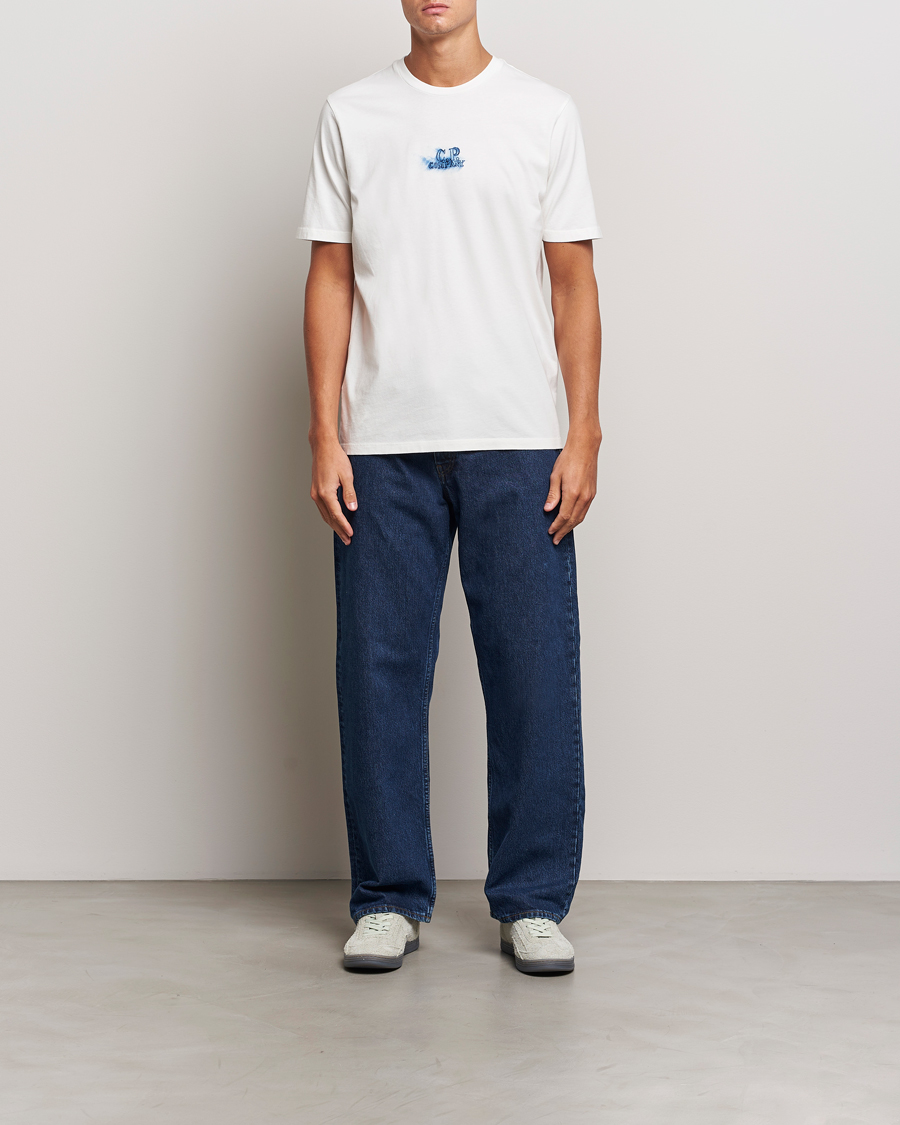 Herr | T-Shirts | C.P. Company | Hand Printed Jersey T-Shirt White