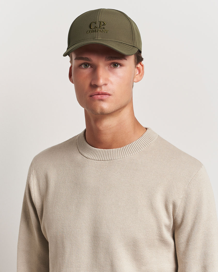 Herr | C.P. Company CP Shell Baseball Cap Olive | C.P. Company | CP Shell Baseball Cap Olive