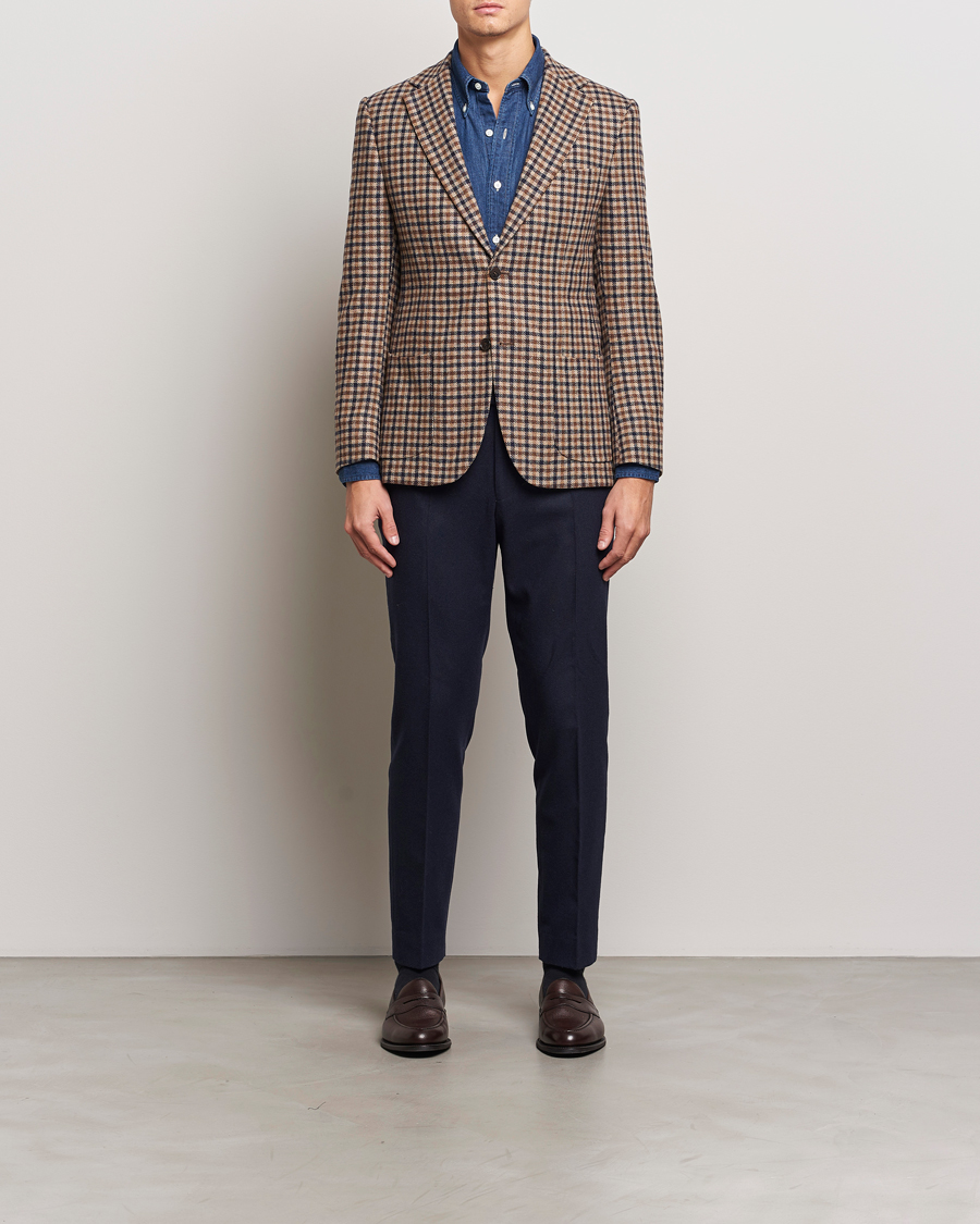 Herr | Kavajer | Morris Heritage | Wool Tweed Blazer Navy