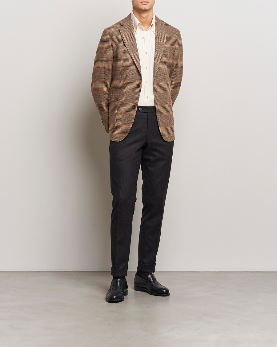 Herr | Kavajer | Morris Heritage | Prince of Wales Tweed Blazer Brown