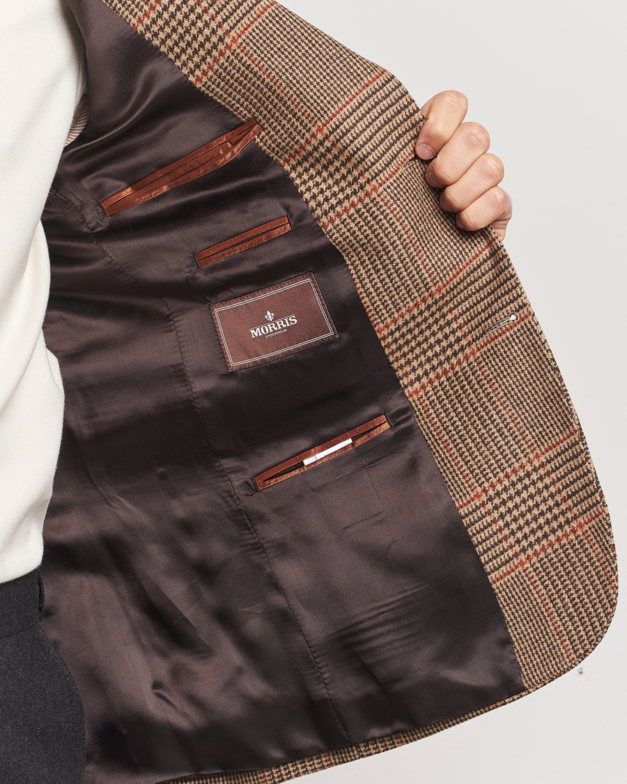 Herr | Kavajer | Morris Heritage | Prince of Wales Tweed Blazer Brown