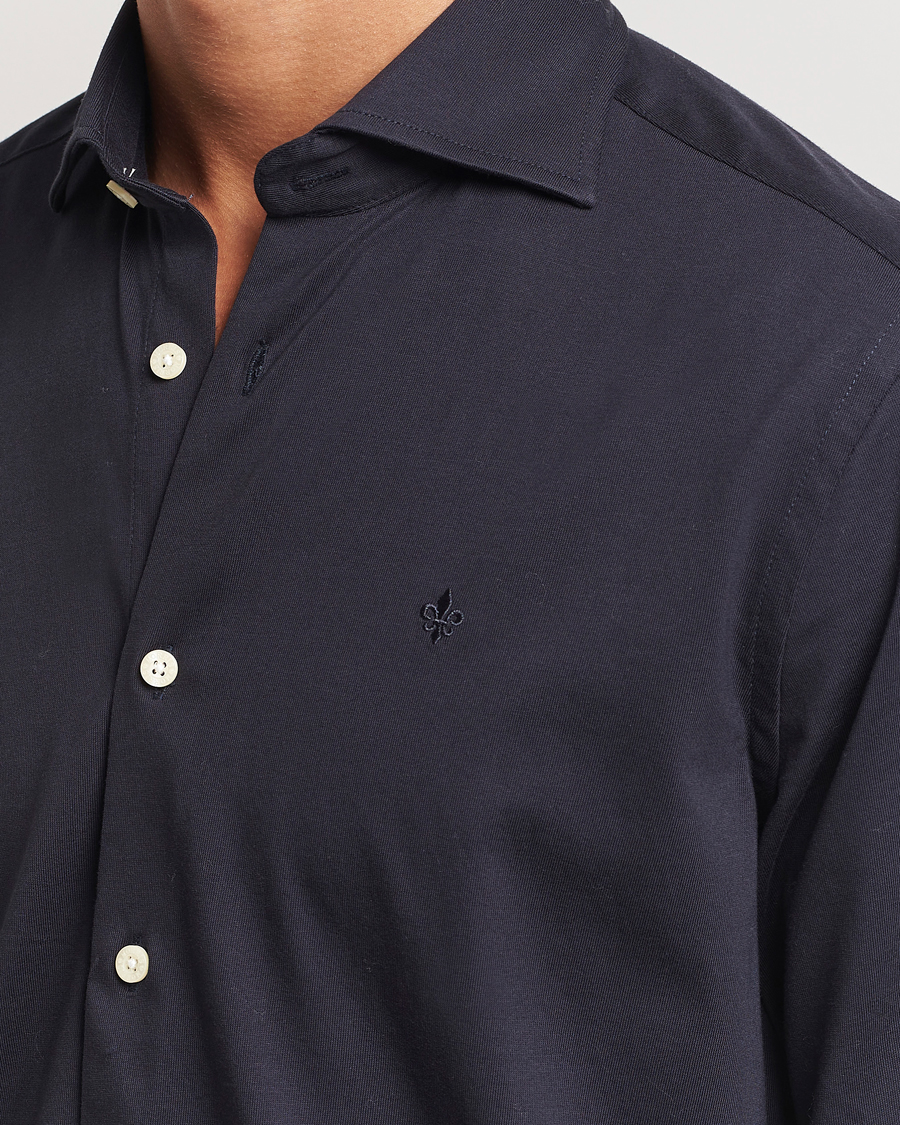 Herr | Skjortor | Morris | Dressed Jersey Shirt Old Blue