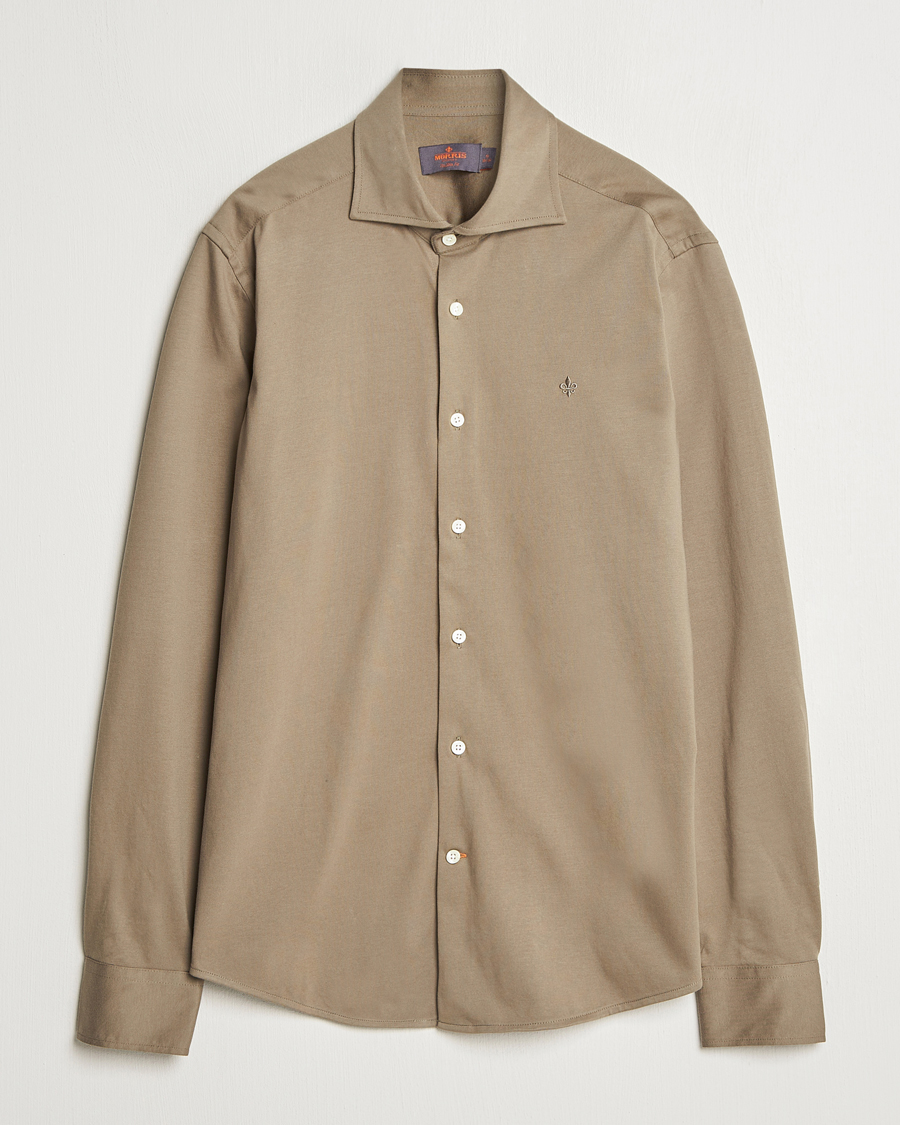 Herr | Skjortor | Morris | Dressed Jersey Shirt Olive