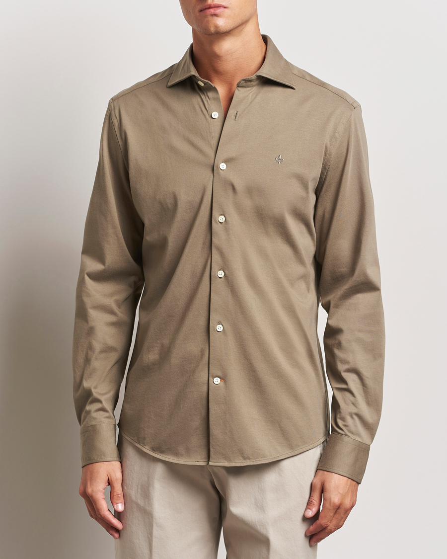 Herr | Skjortor | Morris | Dressed Jersey Shirt Olive