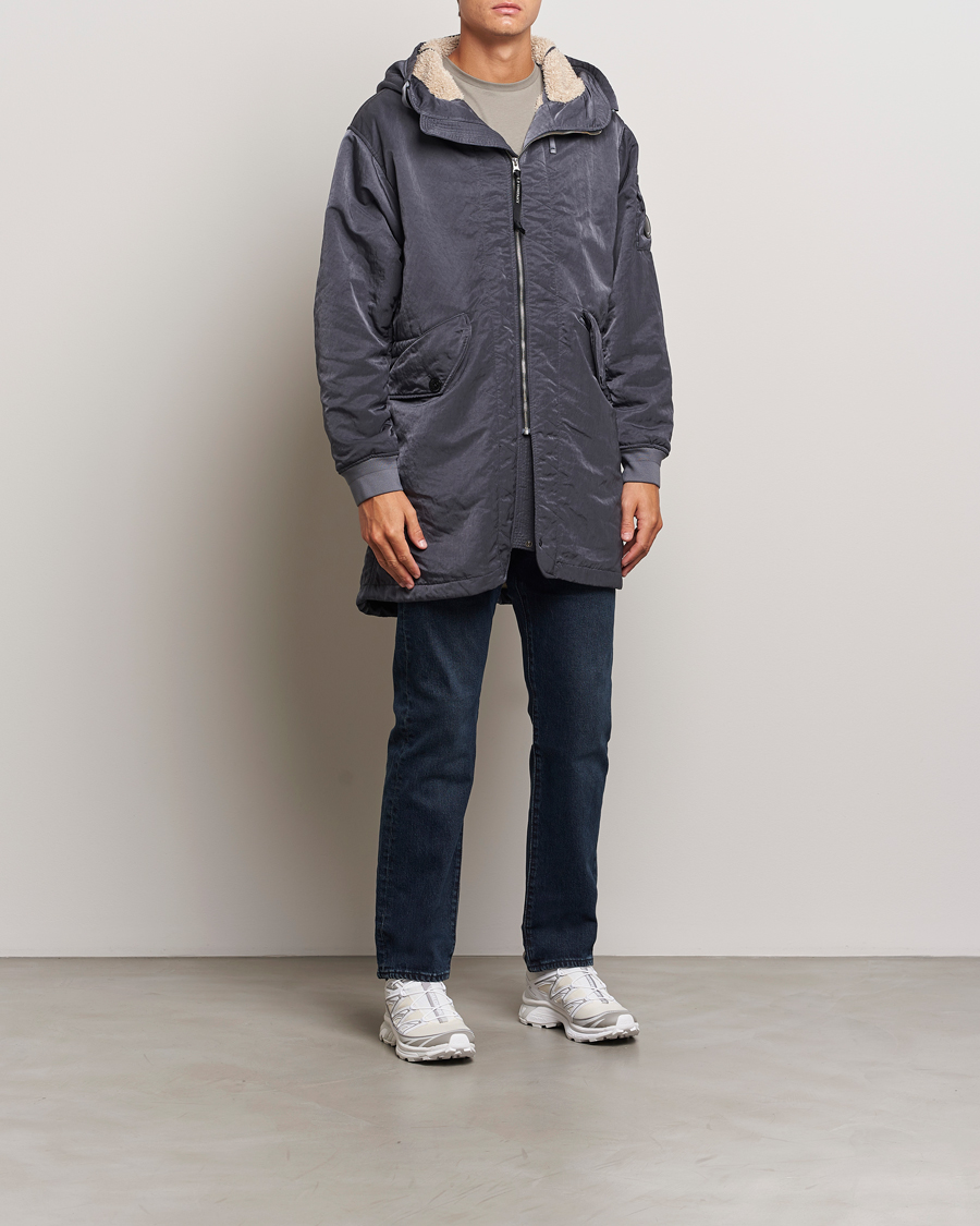 Herr | Jackor | C.P. Company | Nylon B Sherpa Lined Parka Grey