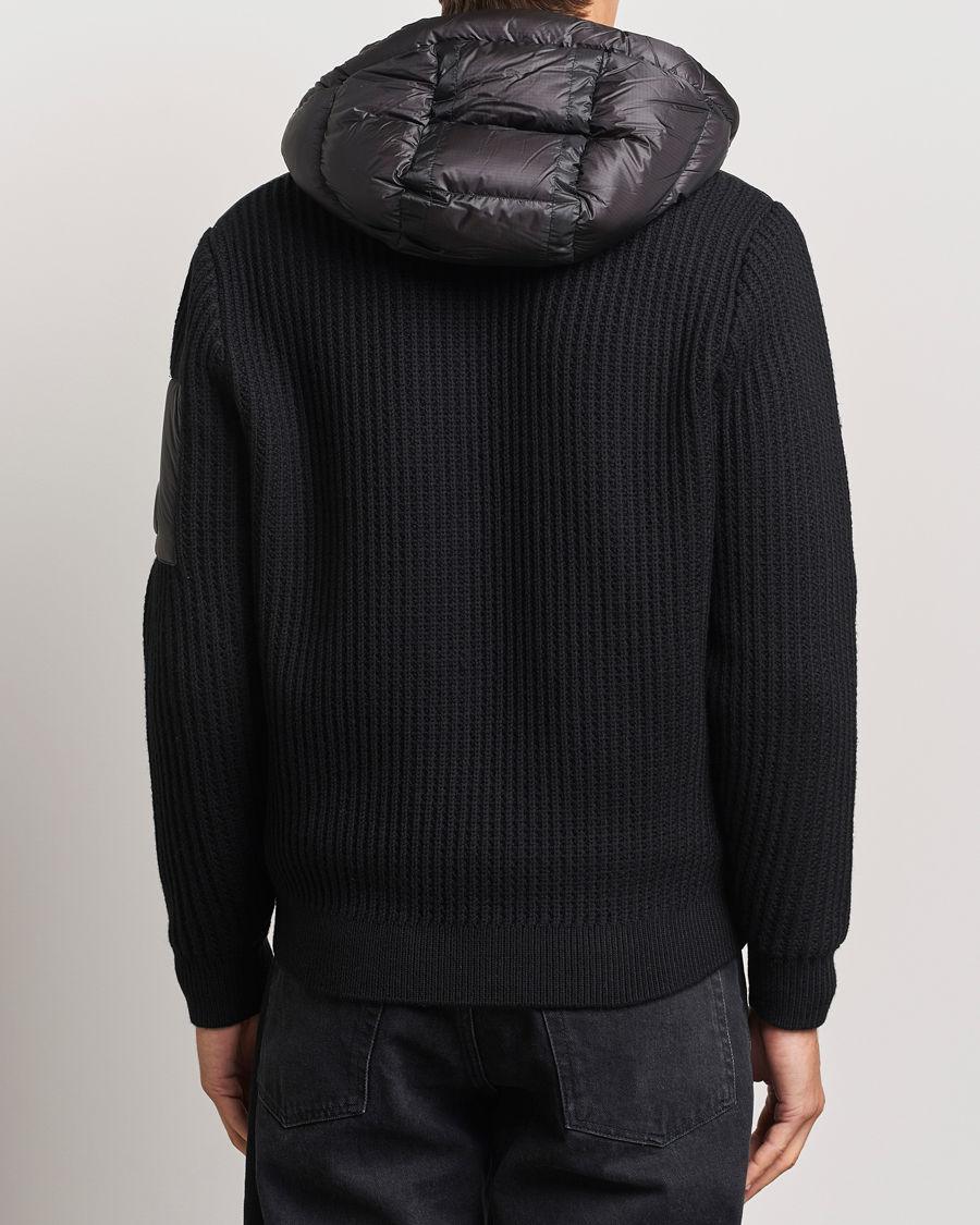 Herr | Jackor | C.P. Company | Merino Wool Padded Hybrid Hood Jacket Black