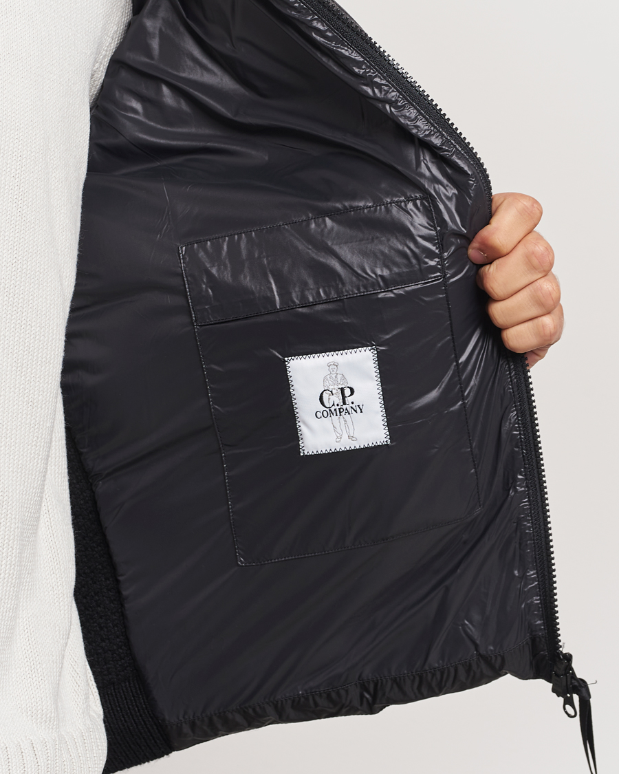 Herr | Jackor | C.P. Company | Merino Wool Padded Hybrid Hood Jacket Black