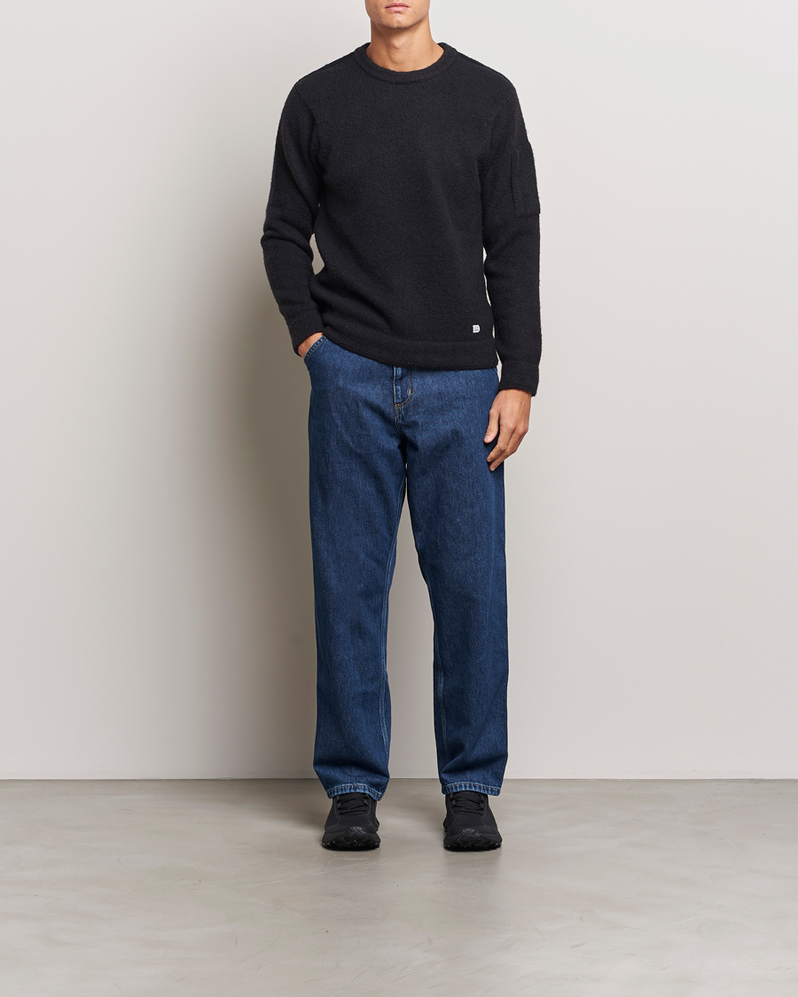 Herr | Tröjor | C.P. Company | Alpaca Soft Knitted Crewneck Black