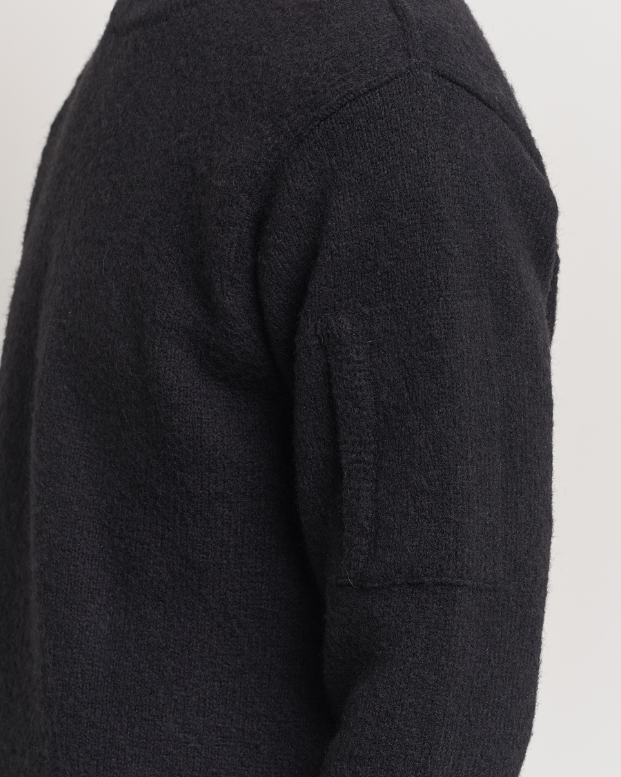 Herr | Tröjor | C.P. Company | Alpaca Soft Knitted Crewneck Black