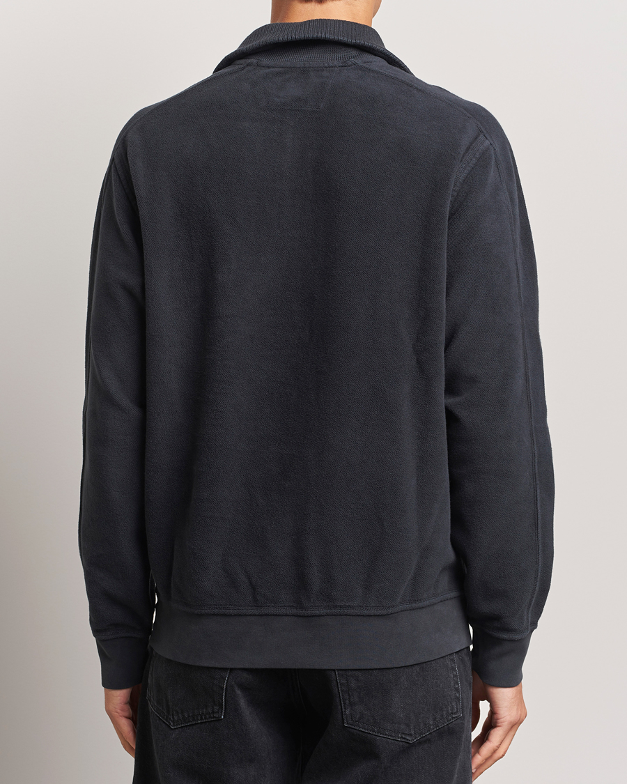 Herr | Tröjor | C.P. Company | Brushed Diagonal Fleece Half Zip Grey Black