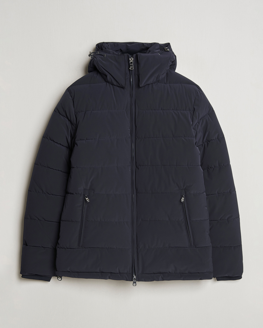 Herr | Jackor | Oscar Jacobson | Hooded Puffer Jacket Navy