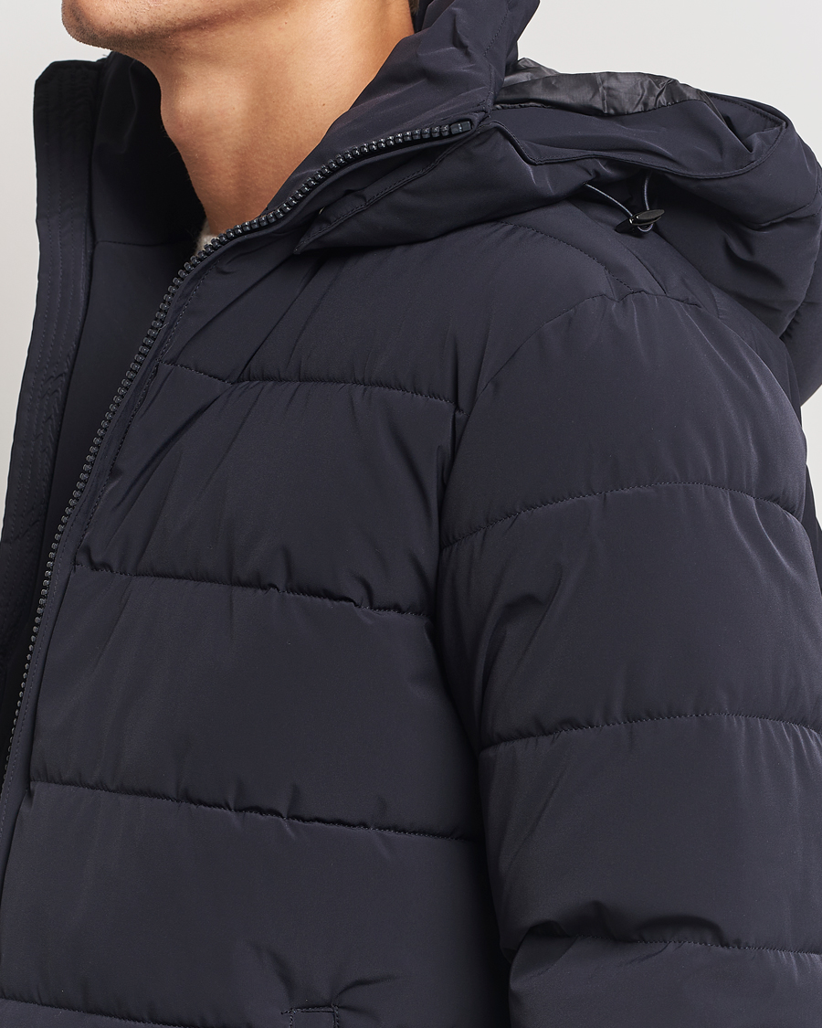 Herr | Jackor | Oscar Jacobson | Hooded Puffer Jacket Navy