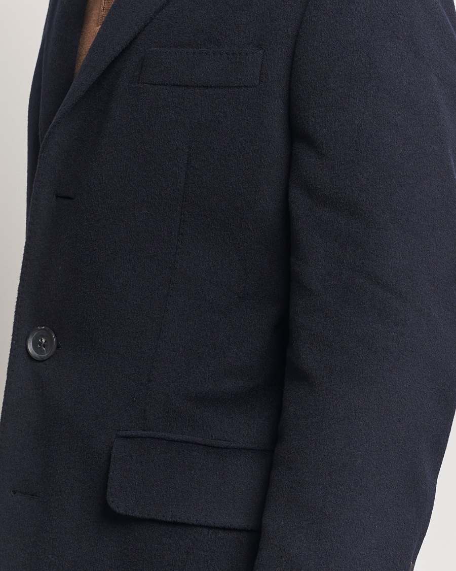 Herr | Jackor | Oscar Jacobson | Sylar Wool/Cashmere Coat Navy