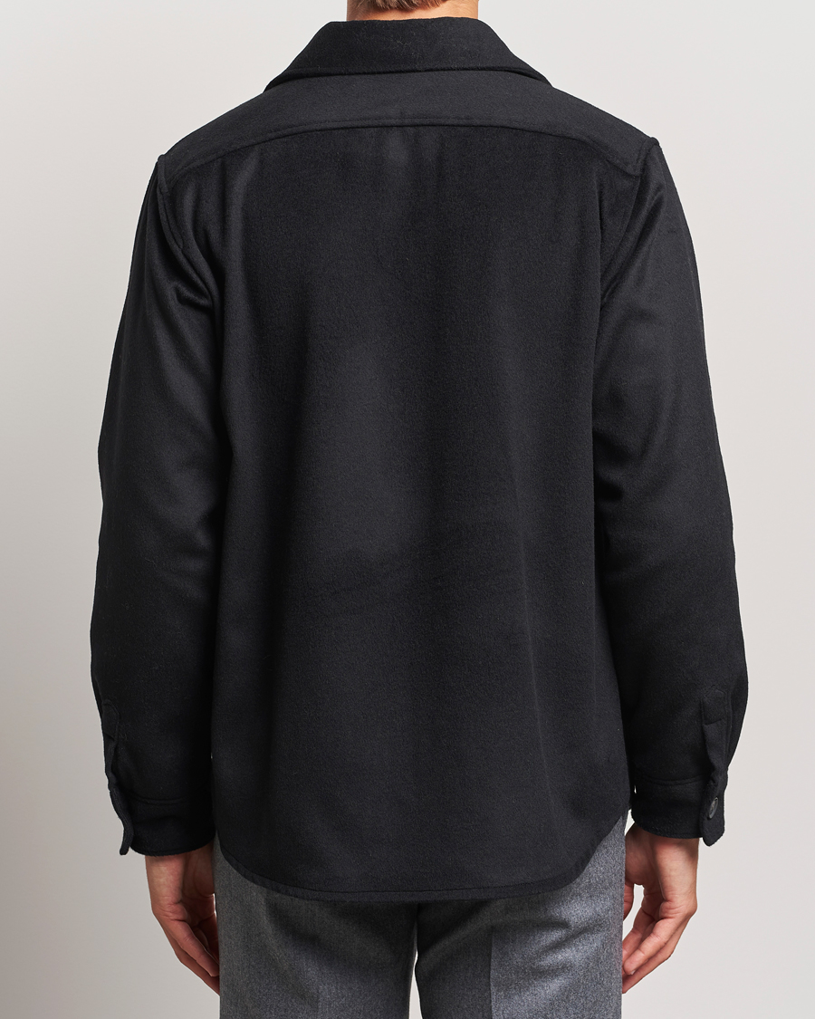 Herr | Jackor | Oscar Jacobson | Maverick Wool/Cashmere Shirt Jacket Black
