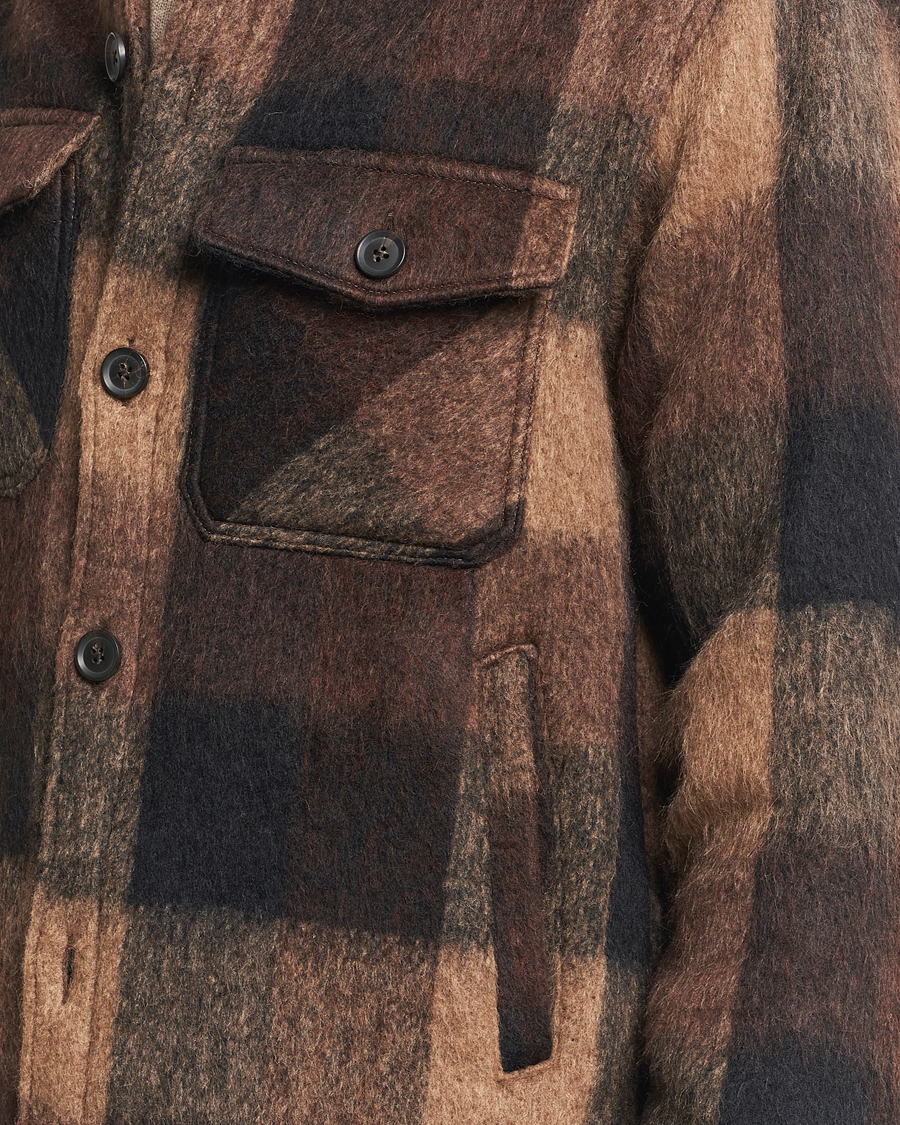Herr | Jackor | Oscar Jacobson | Maverick Checked Shirt Jacket Brown