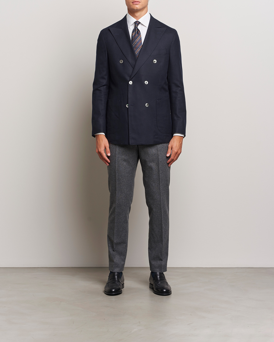 Herr | Kavajer | Oscar Jacobson | Farris DB Super 150's Loro Piana Wool Blazer Navy