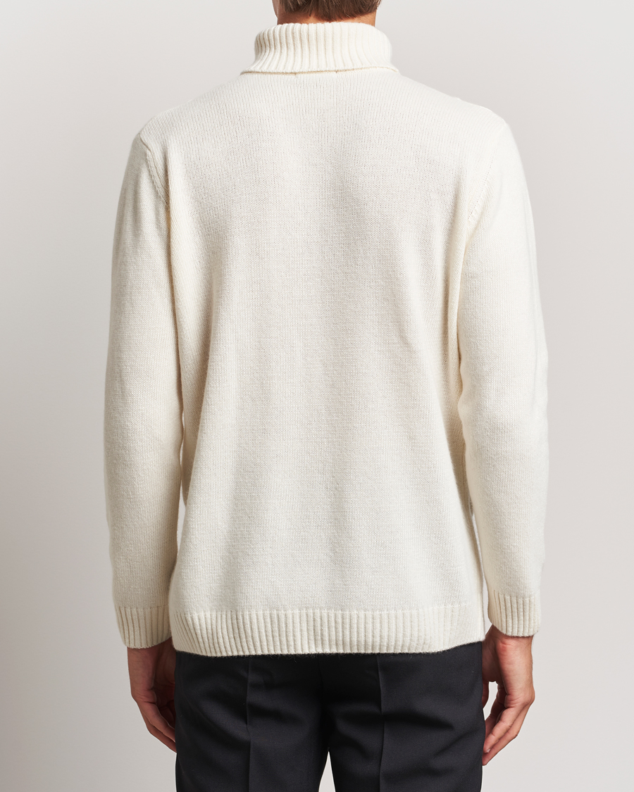 Herr | Tröjor | Oscar Jacobson | Salomon Heavy Knitted Cable Rollneck White