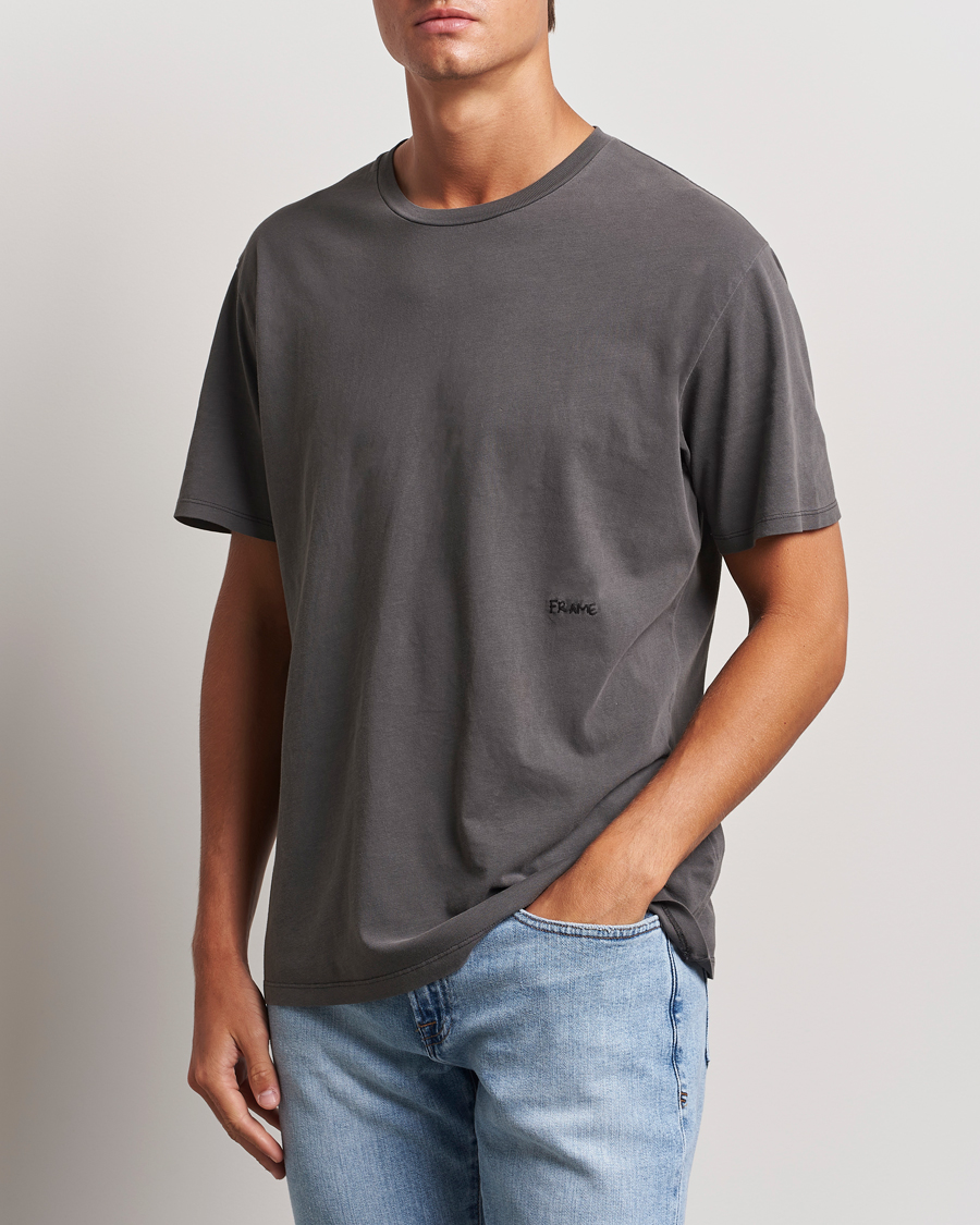 Herr | T-Shirts | FRAME | Short Sleeve Relaxed T-Shirt Washed Anthracite